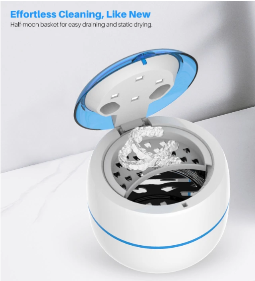 Best ultrasonic UV dental cleaner with half-moon basket for effortless cleaning and drying