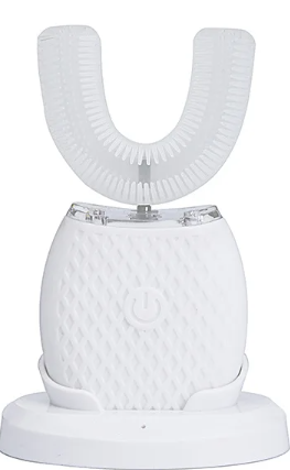 Brosse à dents électrique en forme de U blanche avec support de chargement compact de Ma boutique