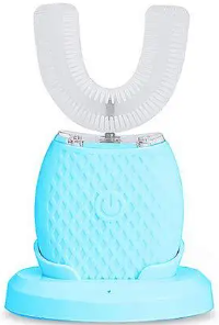 Brosse à dents électrique en forme de U bleue avec support de charge de Ma boutique
